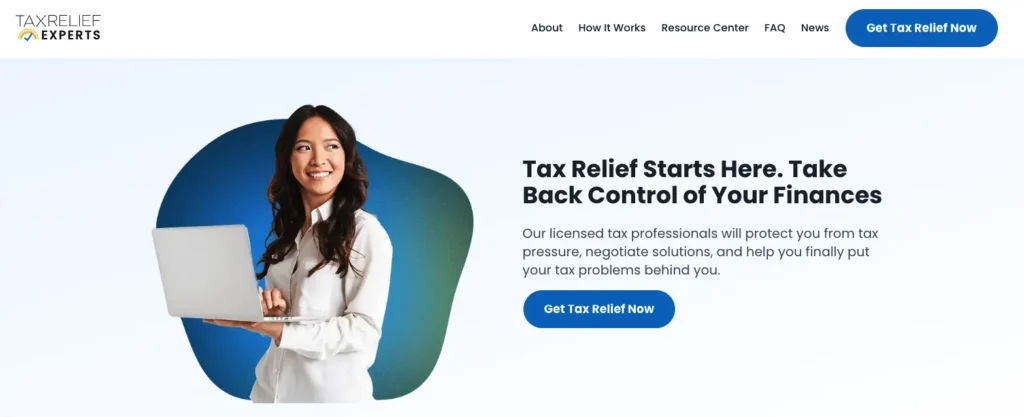 Tax Relief Expert homepage